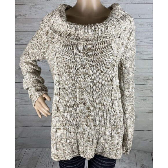 Northcrest Cowl Neck Cable Knit Sweater - Picture 1 of 12